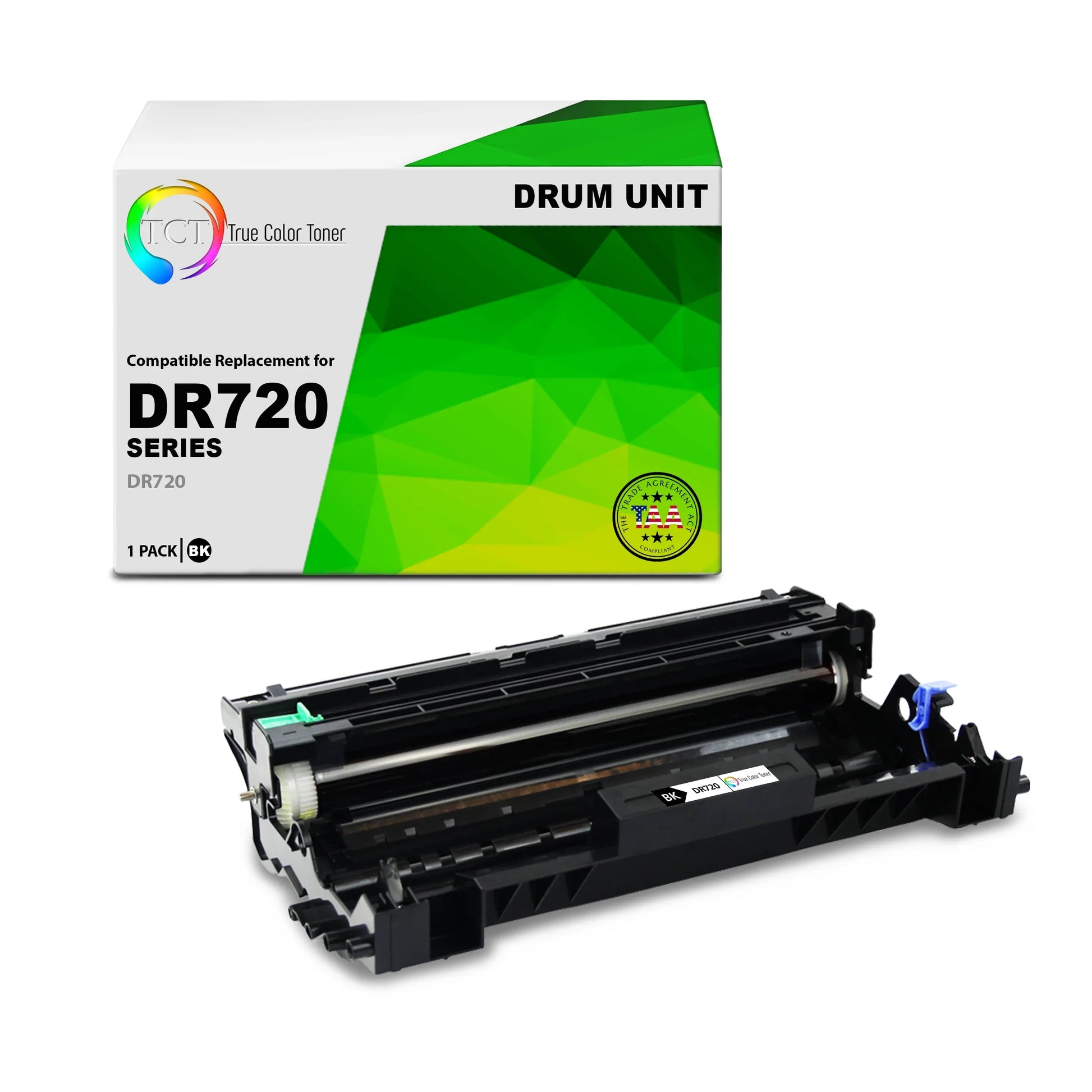 TCT DR720 Drum Unit - TAA Compliant Compatible Replacement for Brother DR-720 DR720 - True Color Toner
