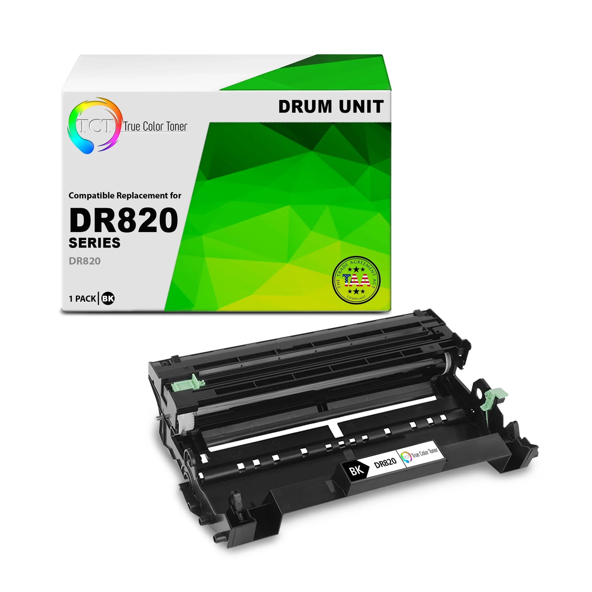 TCT DR820 Drum Unit - TAA Compliant Compatible Replacement for Brother DR-820 DR820 - True Color Toner