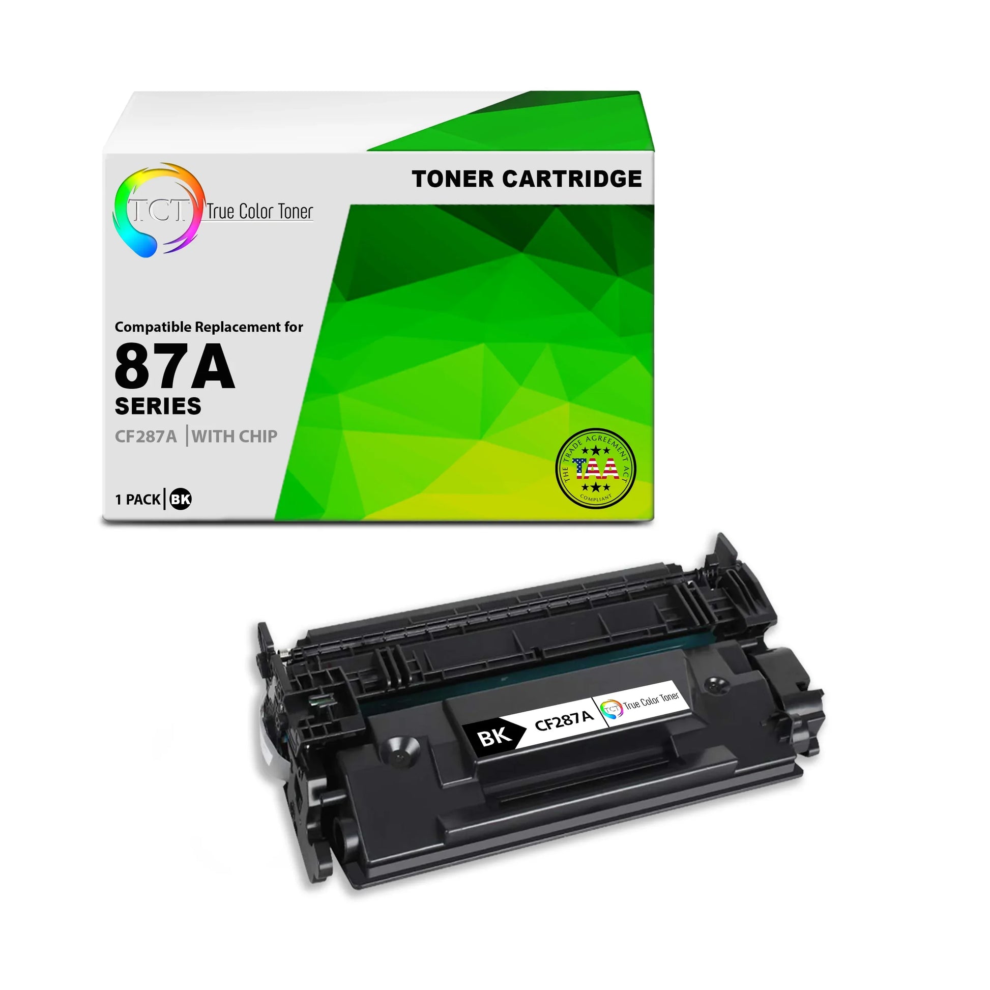 TCT 87A Toner Cartridge - TAA Compliant Compatible Replacement for HP 87A CF287A Black - True Color Toner