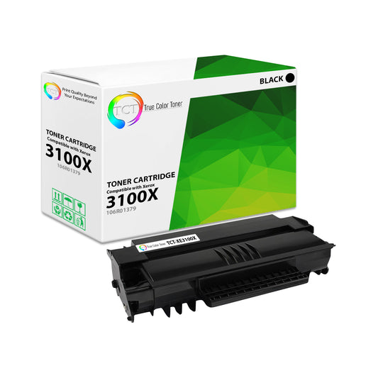 TCT Compatible High Yield Toner Cartridge Replacement for the Xerox 3100X Series - 1 Pack Black