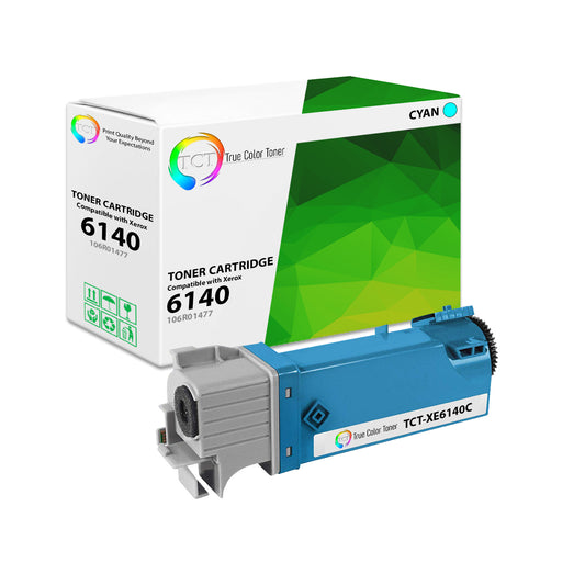 TCT Compatible Toner Cartridge Replacement for the Xerox 6140 Series - 1 Pack Cyan